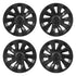 Hubcaps Wheel Covers for 2017-2023 Tesla Model 3, 18 Inch Set of 4 Wheel Rim Cover Hubcaps OEM Style Replacement, R18 Size Snap On Car Hub Caps, Premium 10-Spoke ABS Tire Rim Caps, Matte Black