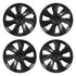 Hubcaps Wheel Covers for 2021-2024 Tesla Model Y, 19 Inch Set of 4 Wheel Rim Cover Hubcaps OEM Style Replacement, R19 Size Snap On Car Hub Caps, Premium 7-Spoke ABS Tire Rim Caps, Matte Black