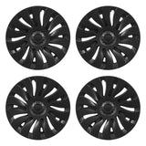 Hubcaps Wheel Covers for 2021-2024 Tesla Model Y, 19 Inch Set of 4 Wheel Rim Cover Hubcaps OEM Style Replacement, R19 Size Snap On Car Hub Caps, Premium 14-Spoke ABS Tire Rim Caps, Matte Black