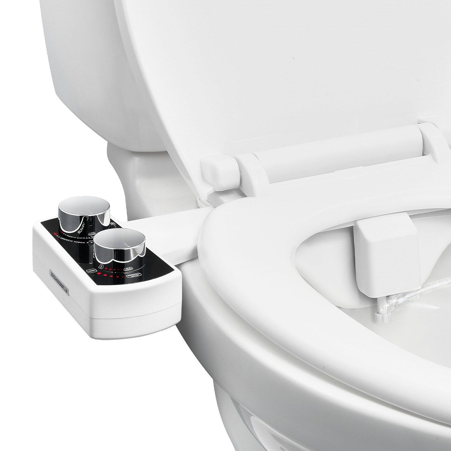 Bidet Attachment for Toilet, Non-Electric Bidet Toilet Seat Attachment - Dual Retractable Nozzles, Adjustable Water Pressure,  Easily Installed Cold Water Sprayer for Rear Feminine Wash, White