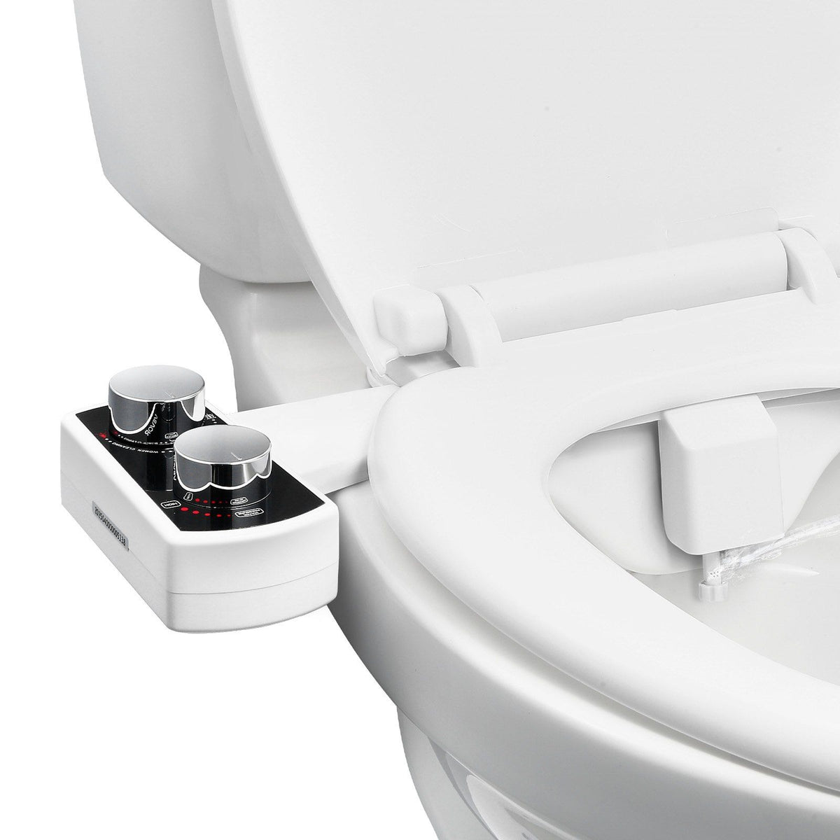 Bidet Attachment for Toilet, Non-Electric Bidet Toilet Seat Attachment - Dual Retractable Nozzles, Adjustable Water Pressure,  Easily Installed Cold Water Sprayer for Rear Feminine Wash, White