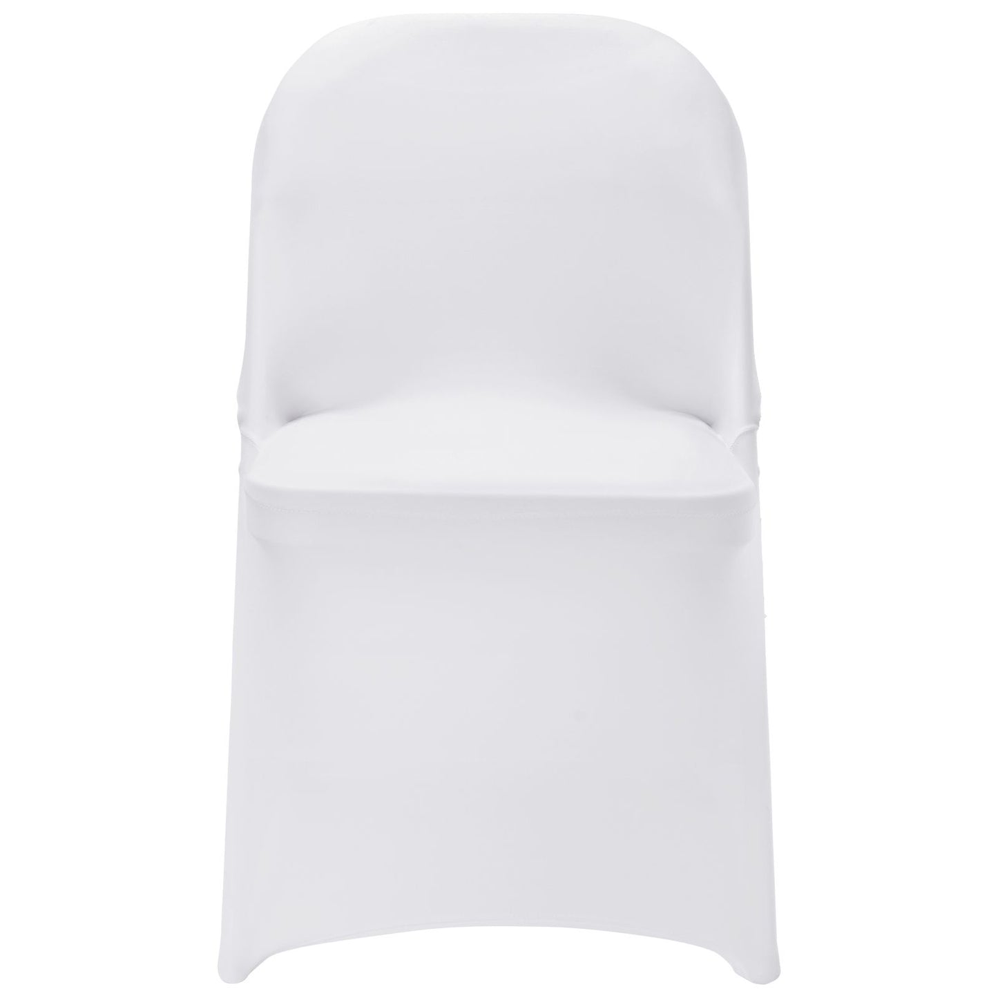 Stretch Spandex Folding Chair Covers, Universal Fitted Chair Cover, Removable Washable Protective Slipcovers, for Wedding, Holiday, Banquet, Party, Celebration, Dining (12PCS White)