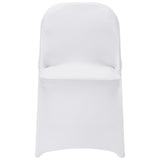 Stretch Spandex Folding Chair Covers, Universal Fitted Chair Cover, Removable Washable Protective Slipcovers, for Wedding, Holiday, Banquet, Party, Celebration, Dining (12PCS White)