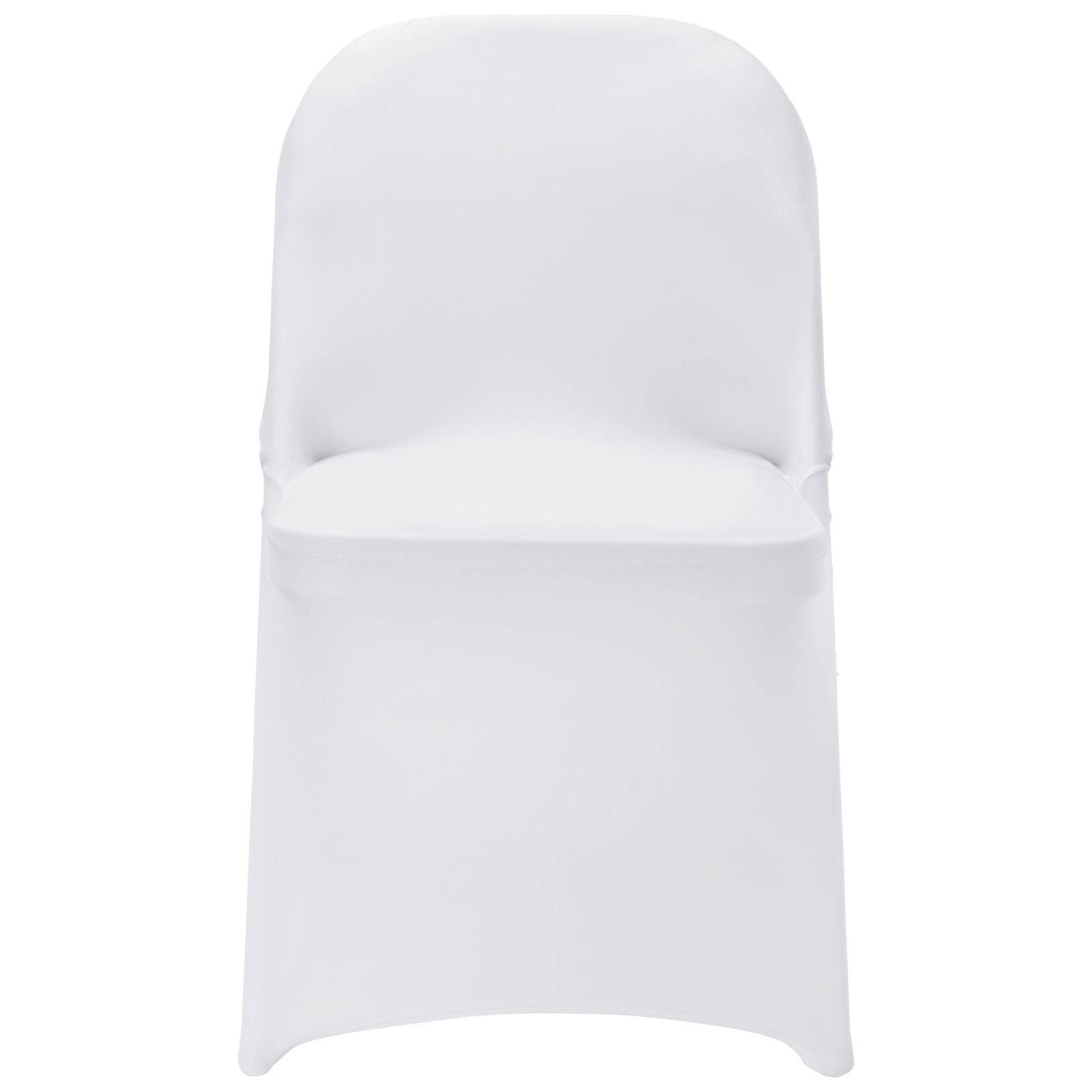Stretch Spandex Folding Chair Covers, Universal Fitted Chair Cover, Removable Washable Protective Slipcovers, for Wedding, Holiday, Banquet, Party, Celebration, Dining (12PCS White)