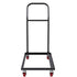 Folding Chair Dolly, Iron Commercial Cart with 12 Chairs Capacity, Folding Chairs Rack Trolley with 4 Casters, Storage Transport Dolly for Flat Stacking Plastic Resin and Wood Chairs, Black