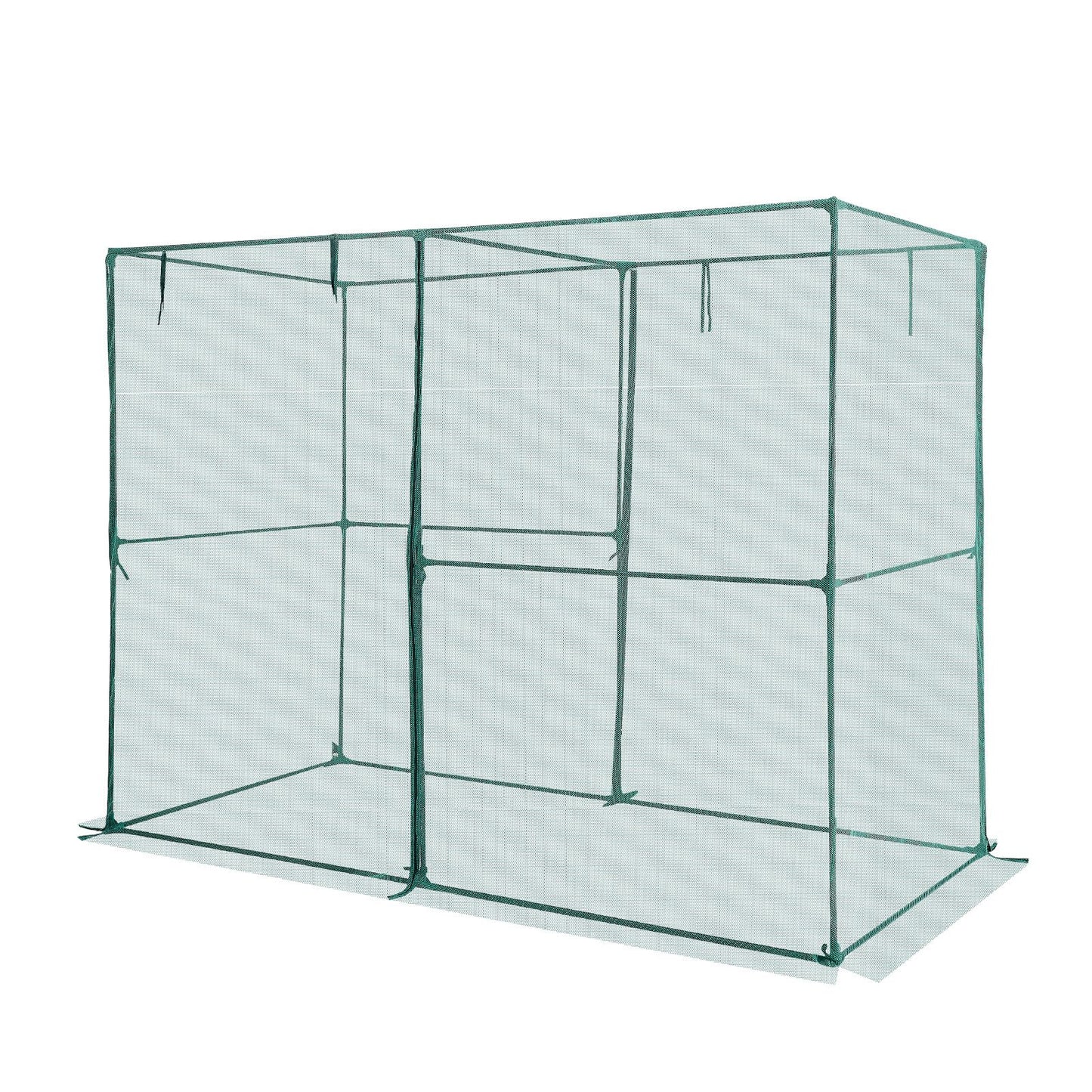 Crop Cage, 2.39 x 1.2 x 1.8 m Plant Protection Tent with Zippered Door, Wind-Resistant Tall Crop Cage, Easy to Install, Outdoor Raised Bed Cover, Tomato Plant Netting for Garden Patio Lawn