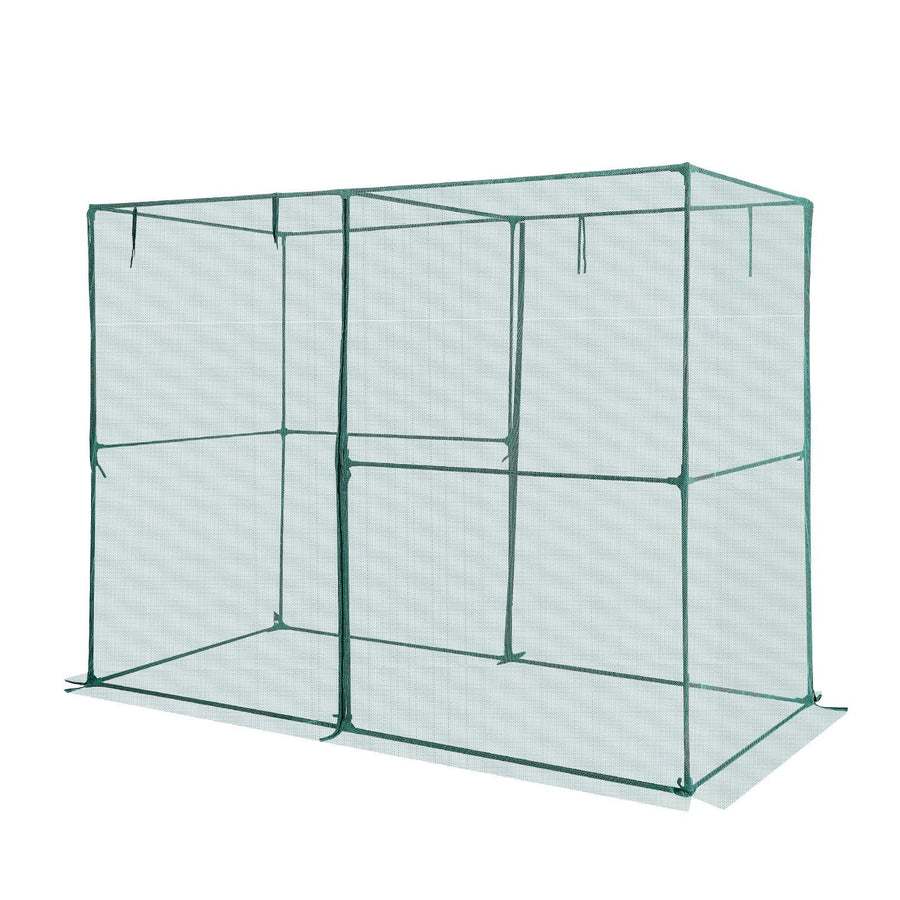 Crop Cage, 2.39 x 1.2 x 1.8 m Plant Protection Tent with Zippered Door, Wind-Resistant Tall Crop Cage, Easy to Install, Outdoor Raised Bed Cover, Tomato Plant Netting for Garden Patio Lawn