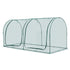 Crop Cage, 2.48 x 1.2 x 1.2 m Plant Protection Tent with Zippered Door, Wind-Resistant Tall Crop Cage, Easy to Install, Outdoor Raised Bed Cover with Frame, Plant Netting for Garden Patio Lawn