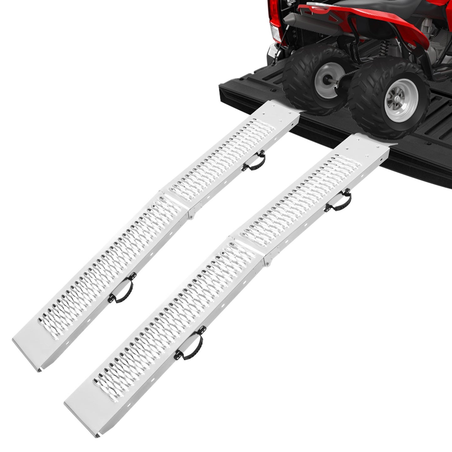 Steel Ramps, 1000 lbs, 2Pcs Heavy-duty Ramps with Wider Ramp Surface, Universal Stable Loading Ramp with Handles, Fit for ATV, UTV, Motorcycle, Electric Bicycle, etc.