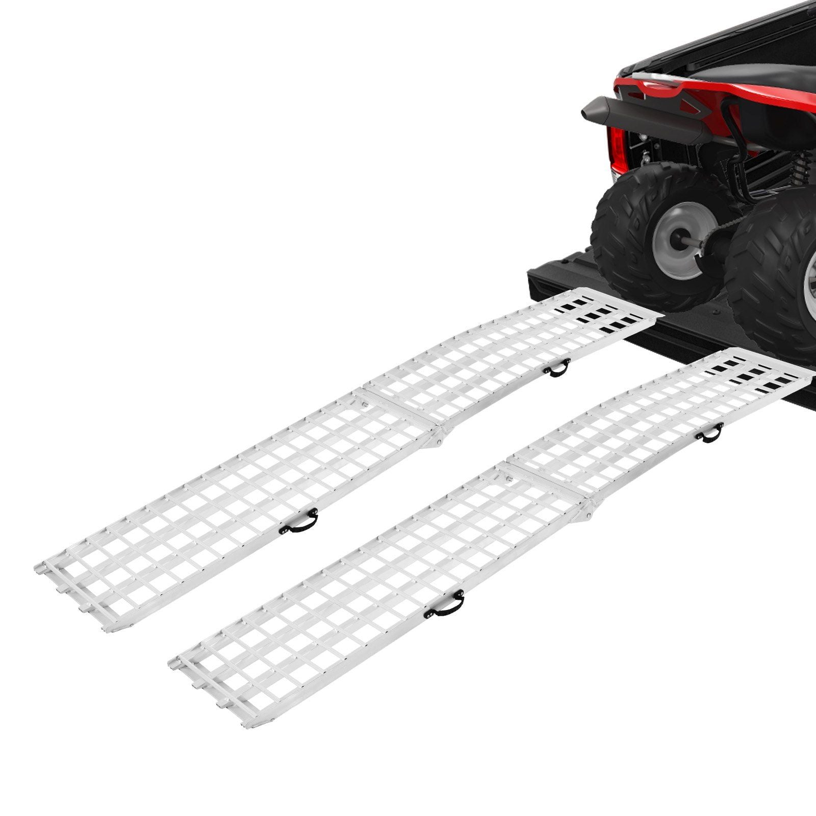 Aluminum Ramps, 2000 lbs, 2Pcs Heavy-duty Ramps with Wider Ramp Surface, Universal Stable Loading Ramp with Handles, Fit for ATV, UTV, Motorcycle, Electric Bicycle, etc.