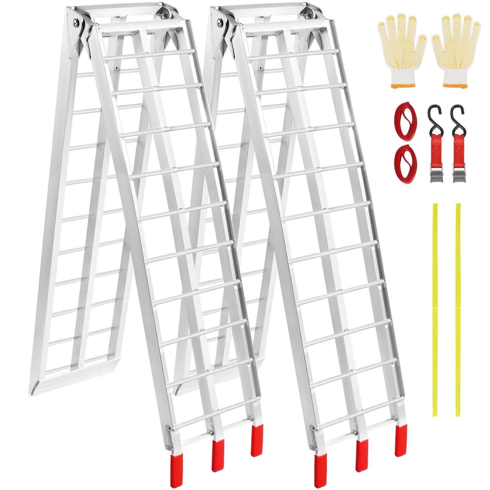 Aluminum Ramp 1500 LBS Foldable Loading Ramps for Pickup Trucks Bed 2 PCS