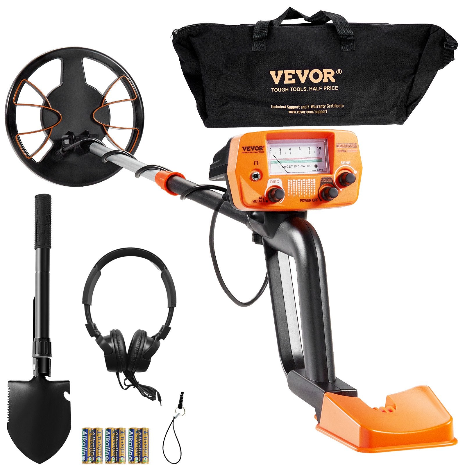 VEVOR Metal Detector for Adults & Kids, 8", Professional Adjustable Higher Accuracy Gold Detector, IP68 Waterproof Coil with LCD Display Advanced DSP Chip, for Detecting Gold Coin Treasure Hunting