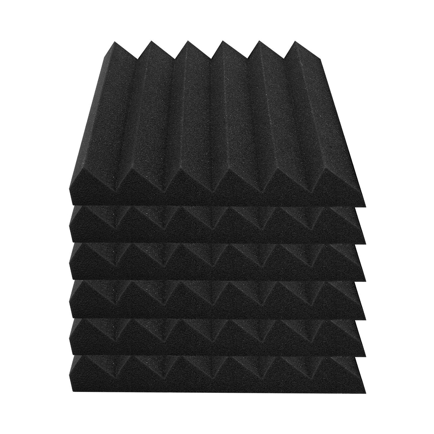 Acoustic Foam Panels 24 Pack 12 x 12 x 2 in Adhesive for Wall Ceiling