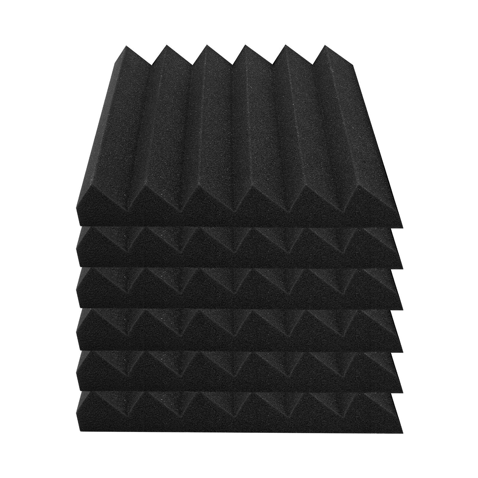 Acoustic Foam Panels 24 Pack 12 x 12 x 2 in Adhesive for Wall Ceiling