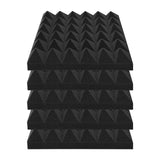 Acoustic Foam Panels 48 Pack 12 x 12 x 2 in Adhesive for Wall Ceiling