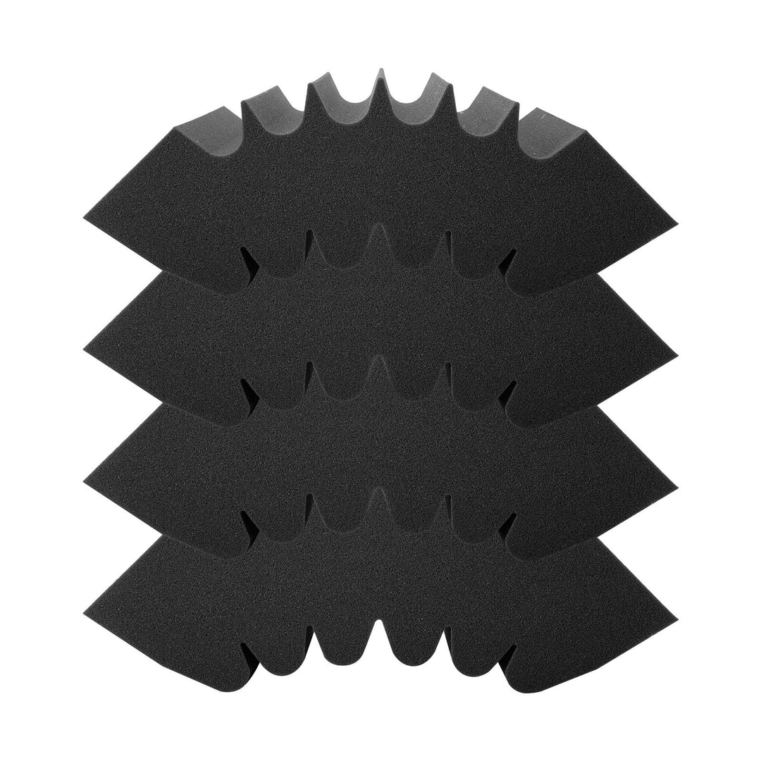 VEVOR Acoustic Foam Panels 4 Pack 16.5 x 6.3 x 12 in Adhesive for Wall Ceiling