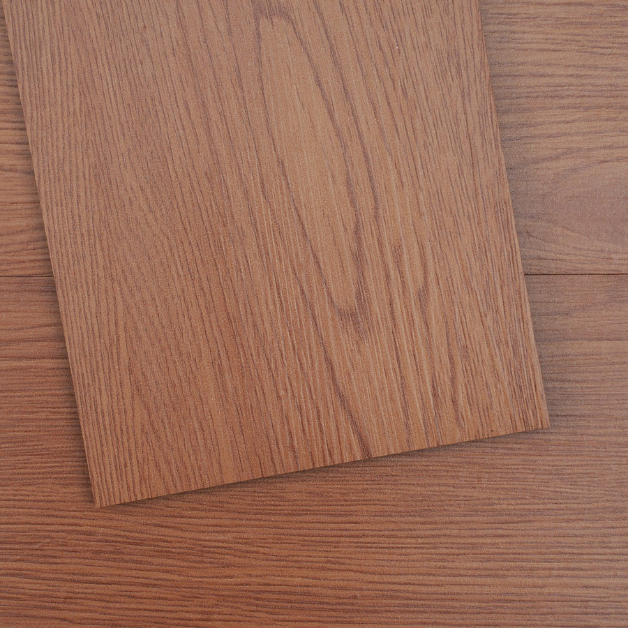 VEVOR Self Adhesive Vinyl Floor Tiles 36 x 6 inch, 36 Tiles 2.5mm Thick Peel & Stick, Deep Brown Wood Grain DIY Flooring for Kitchen, Dining Room, Bedrooms & Bathrooms, Easy for Home Decor