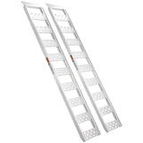 Aluminum Ramps, 1250lbs, Straight Ramp with Treads and Load Straps, Portable Loading Ramp for Motorcycles, ATVs, Trucks, Lawn Mower, Dirt Bike, Garden Tractor, 78"L x 12"W, 2Pcs