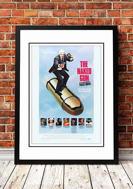 The Naked Gun' Cult Movie Poster! - Framed A3