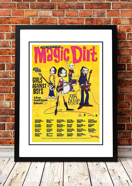 Magic Dirt City Crash Australian Tour Poster 2000 - Framed A4