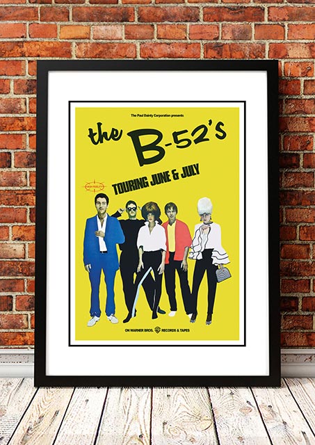 The B-52s Australian Tour Poster 1980 - Framed A2