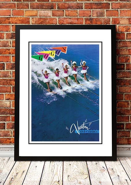 The Go Gos Vacation World Tour Poster 1982 - Framed A4