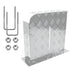 Alpen Outdoor Base Mount 2mm Thickness Aluminium Diesel Heater Fuel Tank Cover Left for 10L 15L Fuel Tank Silver