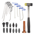 23pcs PDR Tools Push Rods Spring Stainless Steel Dent Repair Kit Dent Removal Rods Set for Car Minor Dents Remover Puller Hail Damage Door Dings