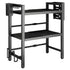 3-Tier Microwave Stand Oven Rack Height Adjustable and Extendable Stainless Steel Kitchen Storage Shelf With 6 Hook Over the Kitchen Counter Max Load 75Kgs