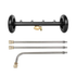 Alston Pressure Water Spray Car Undercarriage Cleaner Washer Max 4000PSI Chassis Washer Surface Cleaner 1/4 Quick Connector with Wands for Car Ground Cleaning