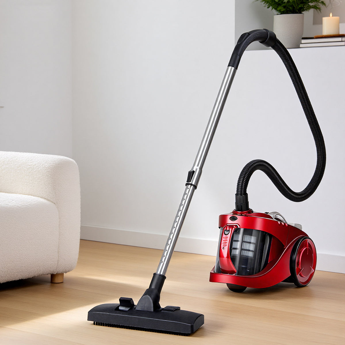 Devanti 2200W Bagless Vacuum Cleaner Red