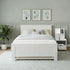 Artiss King Single Bed Frame and Bedside Table White