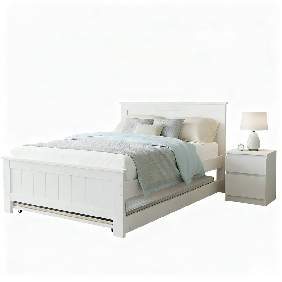 Artiss King Single Bed Frame and Bedside Table