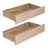 Artiss 2pcs Under Bed Storage with Wheels Rolling Wooden Drawers Single & Double