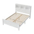 Artiss Bed Frame Double Size Wooden with 3 Shelves Bed Head White