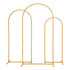 Wedding Arch Backdrop Stand Set of 3 Gold Metal Wedding Arched Frame, Easy to Assemble, Stable Balloon Arch Standfor Wedding, Baby Shower, Party Decoration