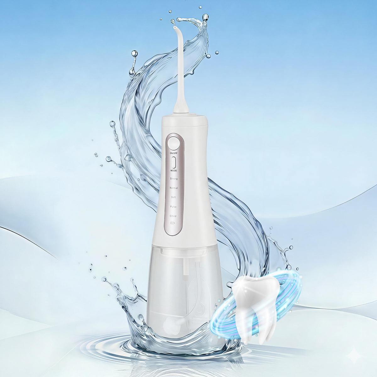 Devanti Cordless Water Flosser Dental Oral Irrigator White