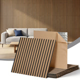 Artiss 10PCS Peel and Stick Wall Panels Tiles 68X68CM Self Adhesive for Home Office Studio Brown