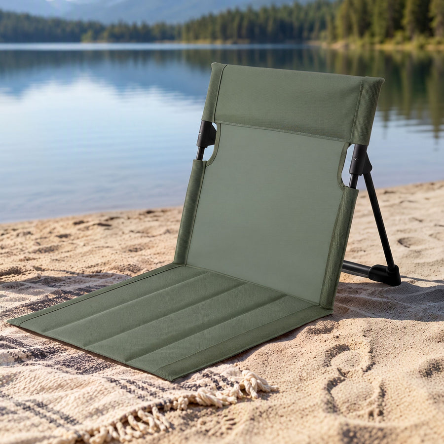 Weisshorn Foldable Camping Chair Oxford Aluminum Alloy Backrest 70kg Green