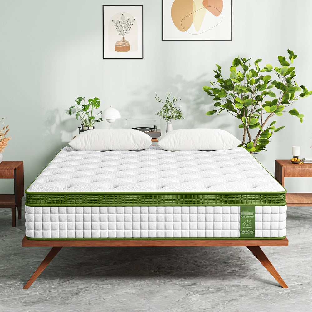 BedStory King Single Mattress 30cm Medium Firm Hybrid Mattress for Pressure Relief Motion Isolation