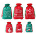 Jingle Jollys 6PCS Christmas Santa Sacks Drawstring Reusable Gift Storage Bags 2 Sizes