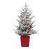 Jingle Jollys Christmas Tree 1M LED Potted Xmas Party Decor Red Barries Flocked