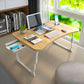 SOGA 2X Oak Portable Bed Table Adjustable Folding Mini Desk Stand With Cup-Holder Home Decor