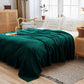 SOGA Dark GreenThrow Blanket Warm Cozy Striped Pattern Thin Flannel Coverlet Fleece Bed Sofa Comforter
