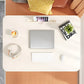 SOGA 2X White Portable Bed Table Adjustable Folding Mini Desk With Cup-Holder Home Decor