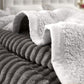 SOGA Grey Throw Blanket Warm Cozy Double Sided Thick Flannel Coverlet Fleece Bed Sofa Comforter
