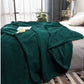 SOGA 2X Dark GreenThrow Blanket Warm Cozy Striped Pattern Thin Flannel Coverlet Fleece Bed Sofa Comforter