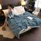 SOGA Blue Throw Blanket Warm Cozy Double Sided Thick Flannel Coverlet Fleece Bed Sofa Comforter