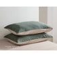 Cosy Club Cotton Bed Sheets Set Green Beige Cover Double