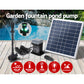 Gardeon Solar Pond Pump with Battery Kit LED Lights 9.8FT